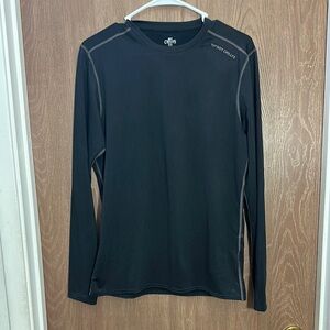 Men’s Hot Chillys HC9909 Black Long Sleeve Baselayer Shirt - Black Grey